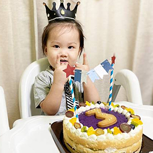【美味開箱】日福 OH HAPPY DAY｜紫薯寶寶蛋糕｜和寶貝一起共享低糖低油的簡單美味
