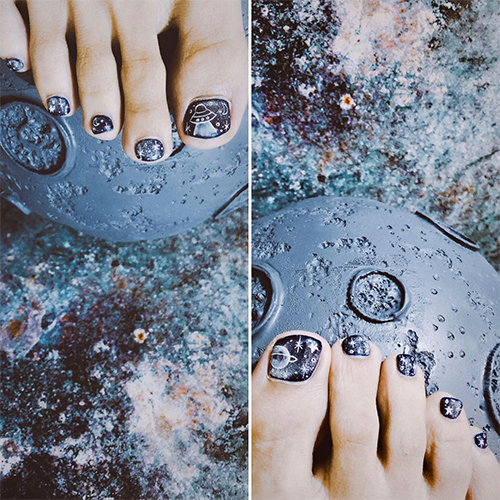 信義安和美甲｜女巫魔鏡的手+足部凝膠設計！文青手繪、韓系氣質一次擁有！